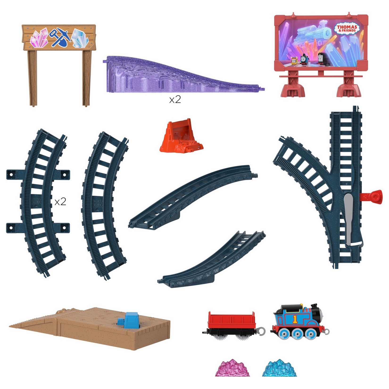 Набор игровой Thomas & Friends Трассы Железная дорога Томас и хрустальные шахты HGY83 HGY82 - фото 7