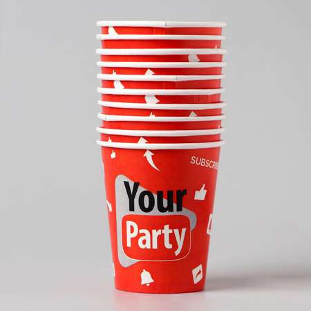 Набор бумажной посуды Страна карнавалия Your party 6 тарелок 6 стаканов 1 гирлянда