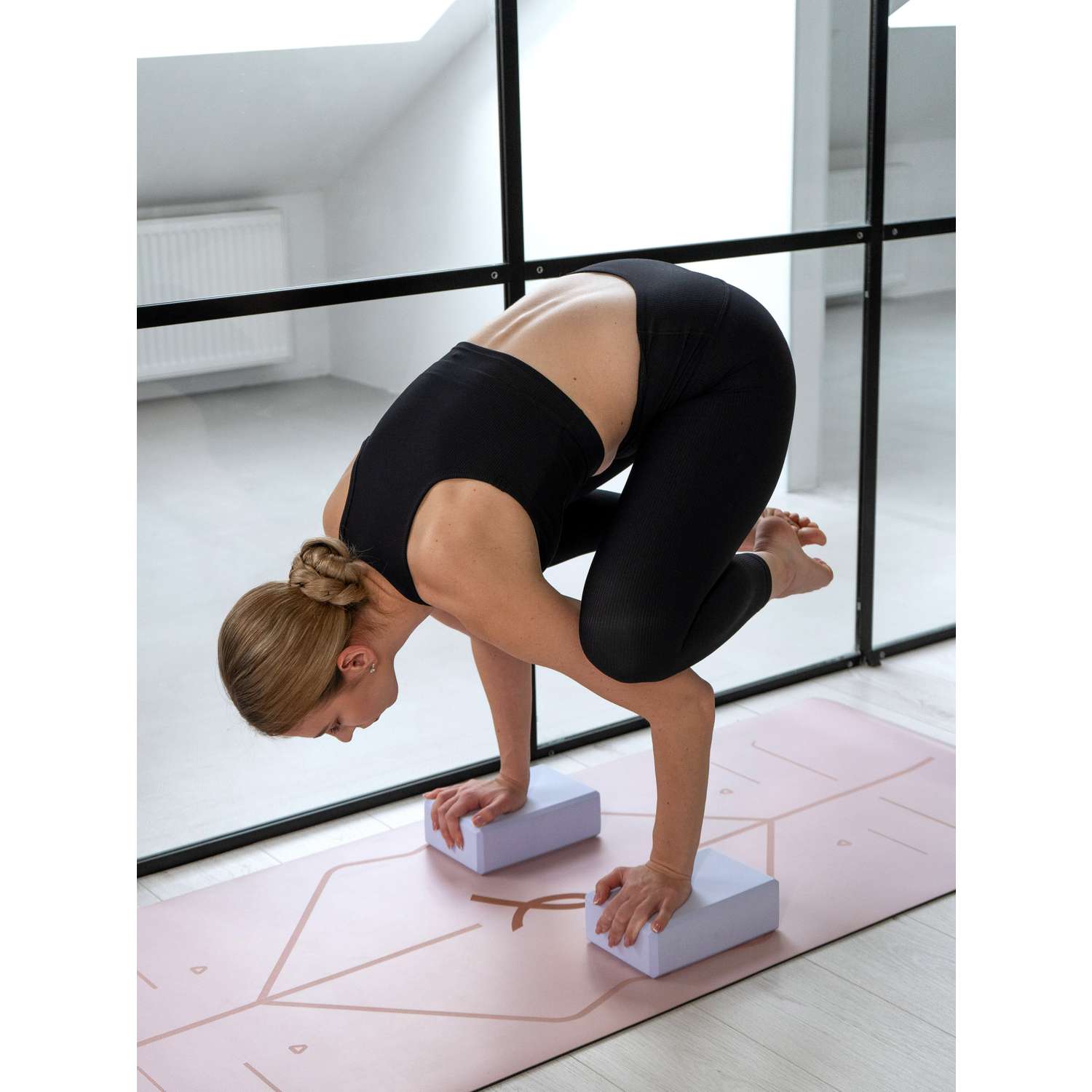 Коврик для йоги и фитнеса Hamsa Yoga 183х68х0.6 см розовый - фото 5
