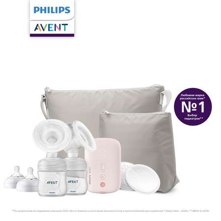 Молокоотсос Philips Avent двойной электронный SCF393/11