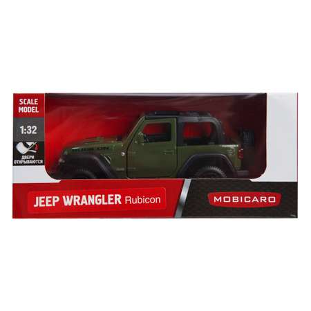 Машинка Mobicaro 1:32 Jeep Rubicon Open Top Зеленая 544060NT(А)