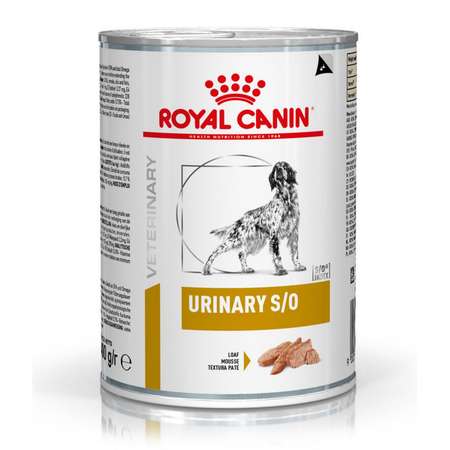 Корм для собак ROYAL CANIN Veterinary Diet Urinary S/O LP 18 при заболеваниях дистального отдела мочевыделительной системы консервированный 0.41кг