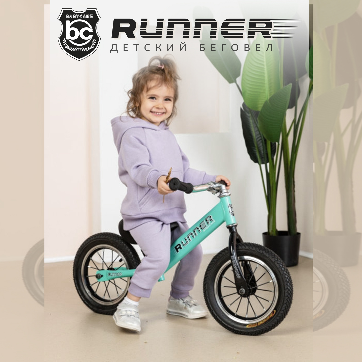 Беговел BabyCare Runner зелёный - фото 2