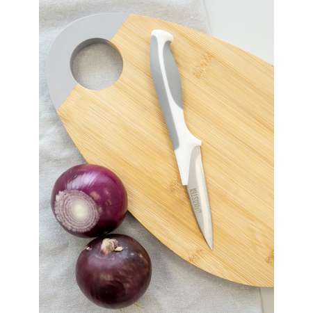 Нож кухонный DeNASTIA для чистки овощей 17.3 см серый