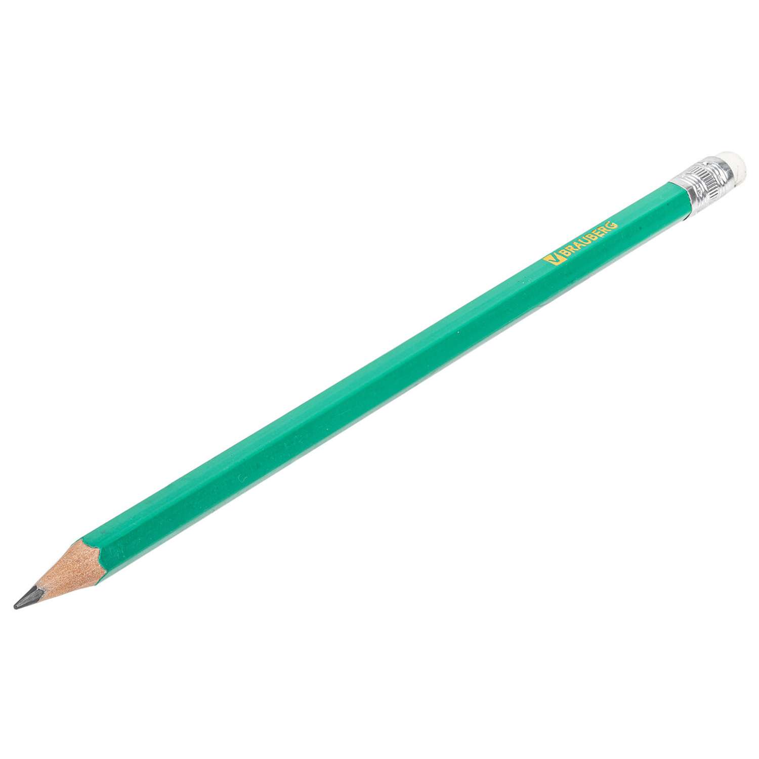 Простые карандаши отзывы. Простой карандаш зеленый с ластиком. Карандаш чернографитный Attache (зеленый корпус). Карандаши БРАУБЕРГ 120 цветов.