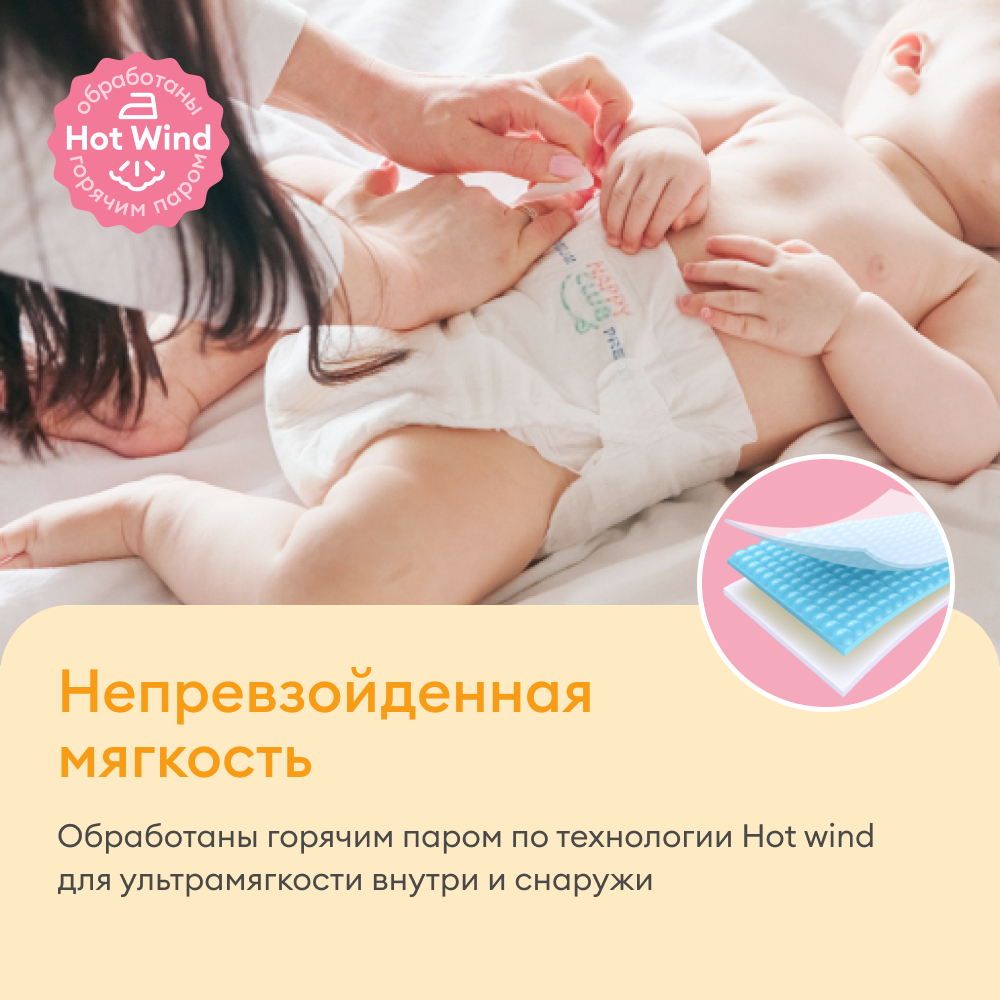 Подгузники для новорожденных NappyClub 1 / NB (3-5 кг) - фото 3