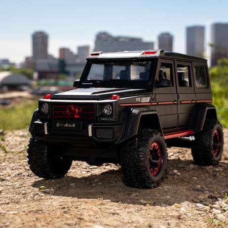 Машинка игрушка железная 1:24 Che Zhi Mercedes G500 big wheel 4x4