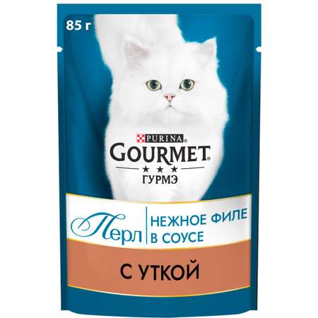 Корм влажный для кошек Гурмэ Perle 85г Мини-филе с уткой пауч
