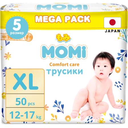 Подгузники-трусики Momi comfort care mega XL12-17 кг 50 шт