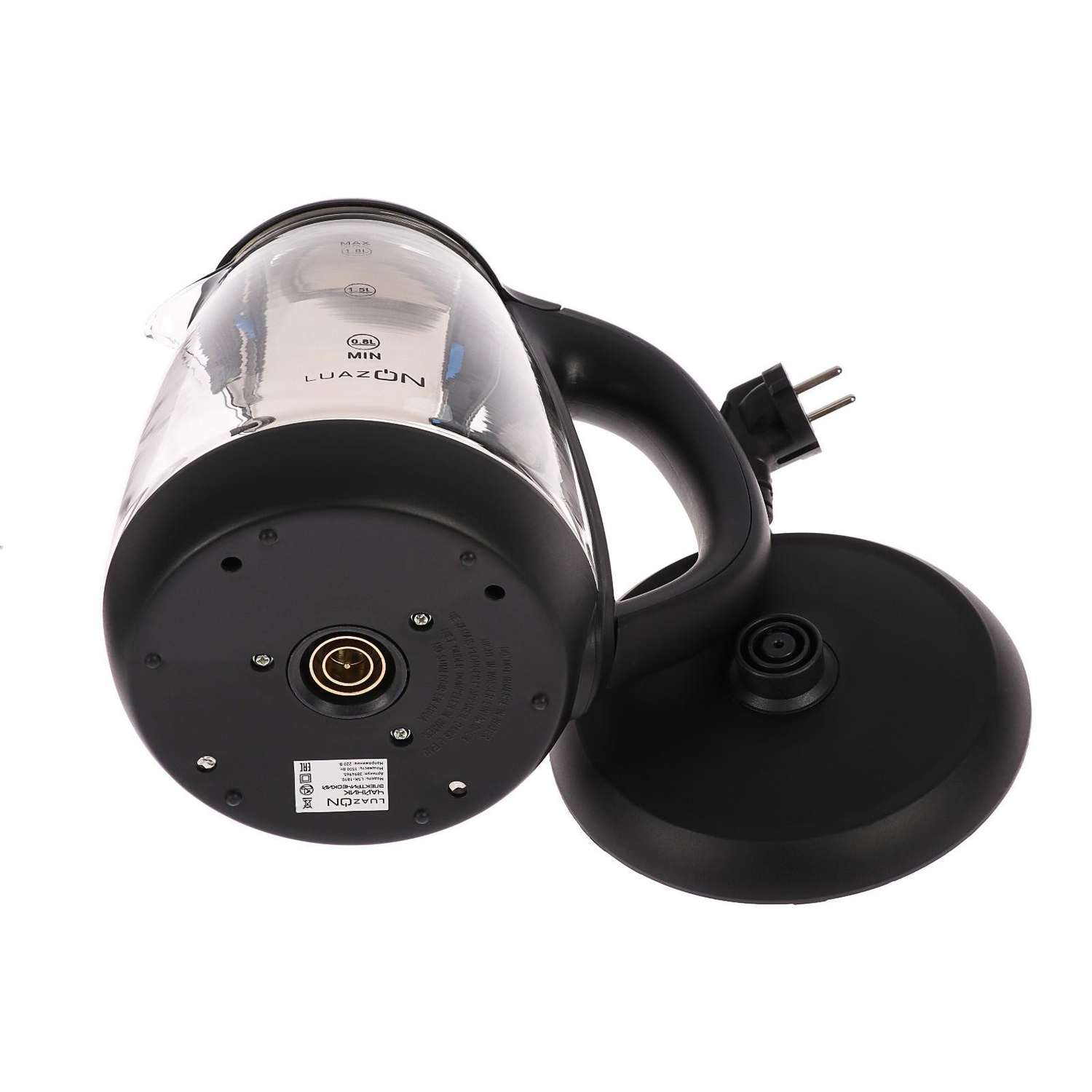 Чайник Luazon Home электрический LSK-1810 стекло 1.8 л 1500 Вт подсветка черный - фото 6