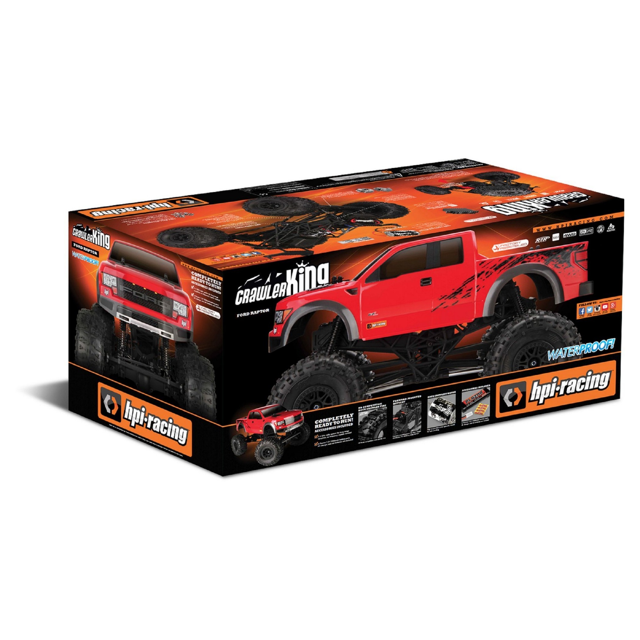 Автомодель HPI РУ 1:10 Краулер King Ford F-150 Svt Raptor Rtr RC49646  купить по цене 25999 ₽ в интернет-магазине Детский мир