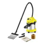 Строительный пылесос Karcher WD3 P Premium 1000Вт (уборка: сухая/сбор воды) желтый