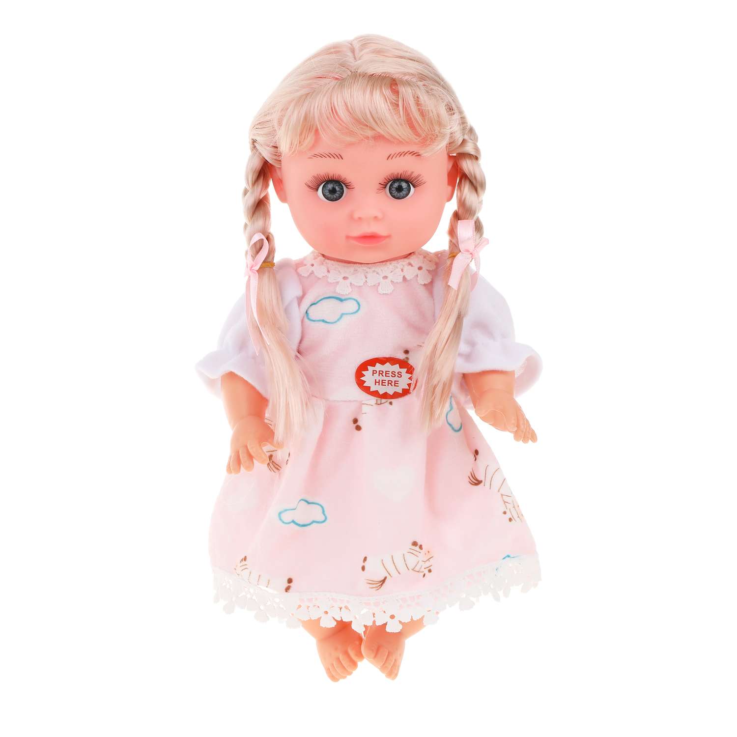 Кукла для девочек Наша Игрушка 31 см озвученная в рюкзаке 654057 - фото 1