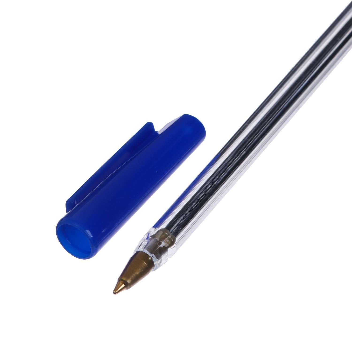 Ручка Calligrata 0.7 мм синий корпус прозрачный - фото 3