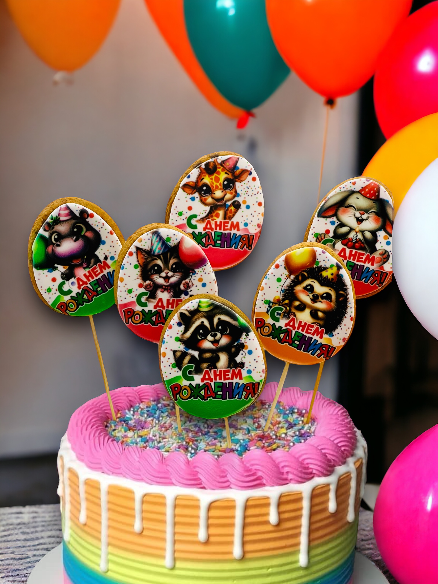 Имбирные пряники на торт Art Sweets на день рождения 6 шт - фото 2