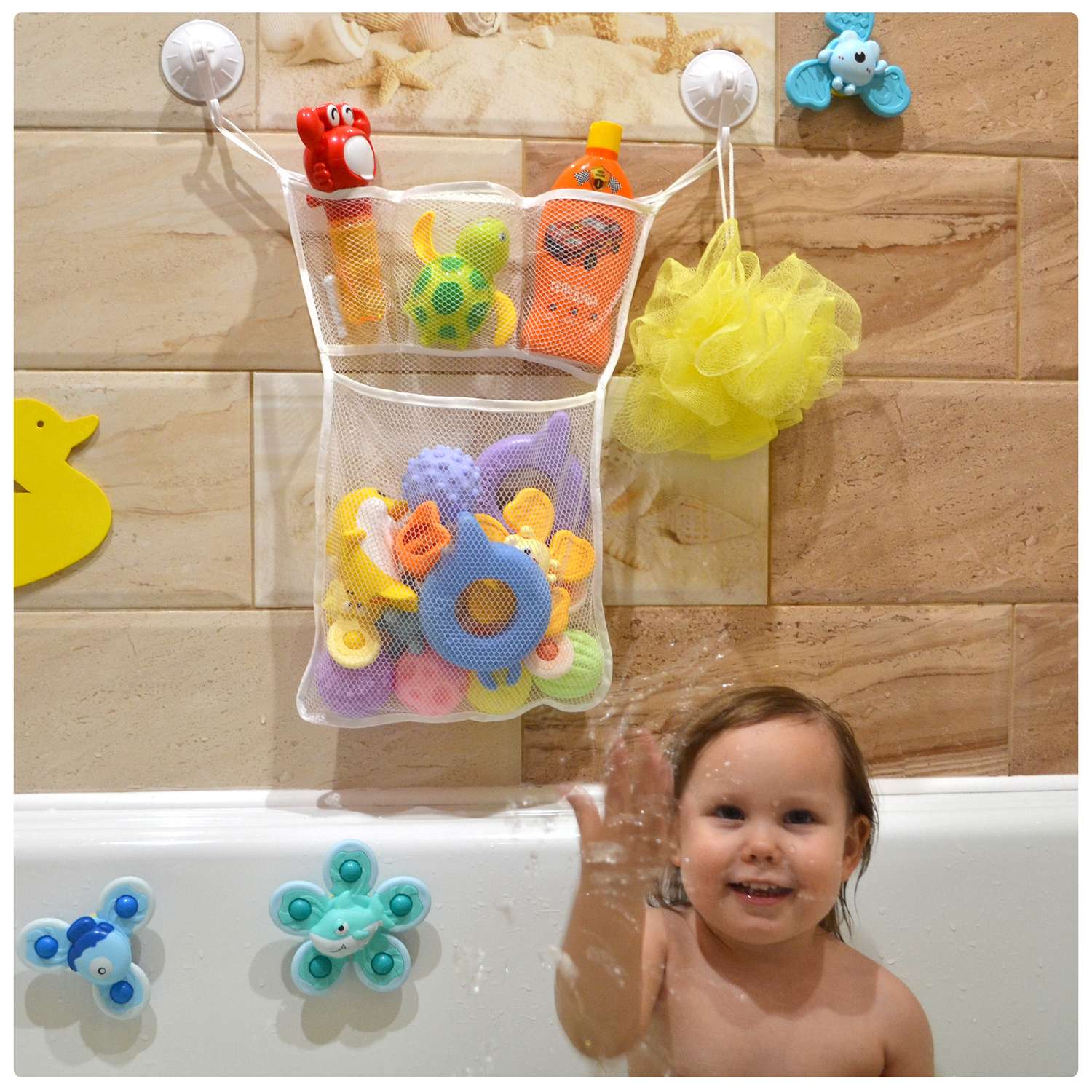 Сетка на присосках в ванну S+S для игрушек - фото 2