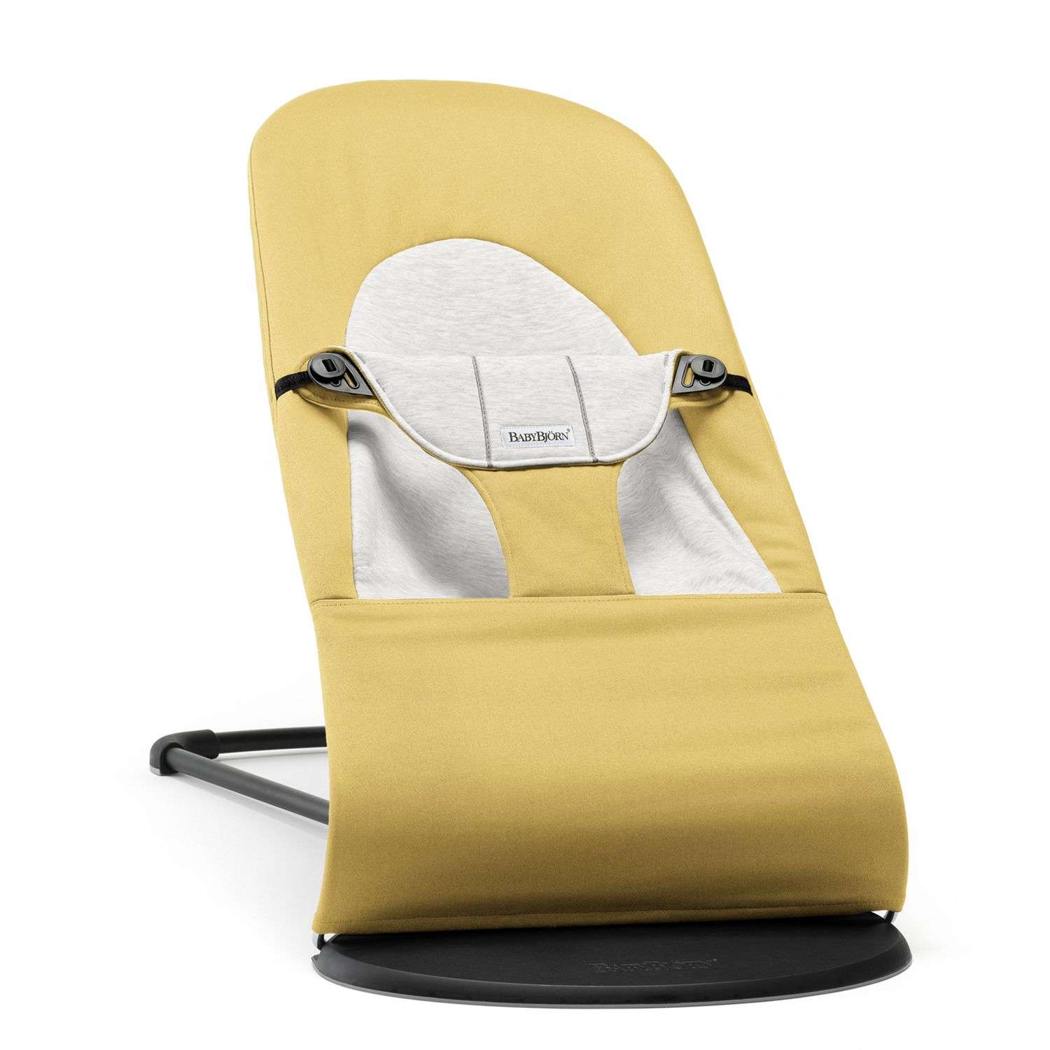 Кресло-шезлонг BabyBjorn Balance Cotton Jersey Желто-серый - фото 1