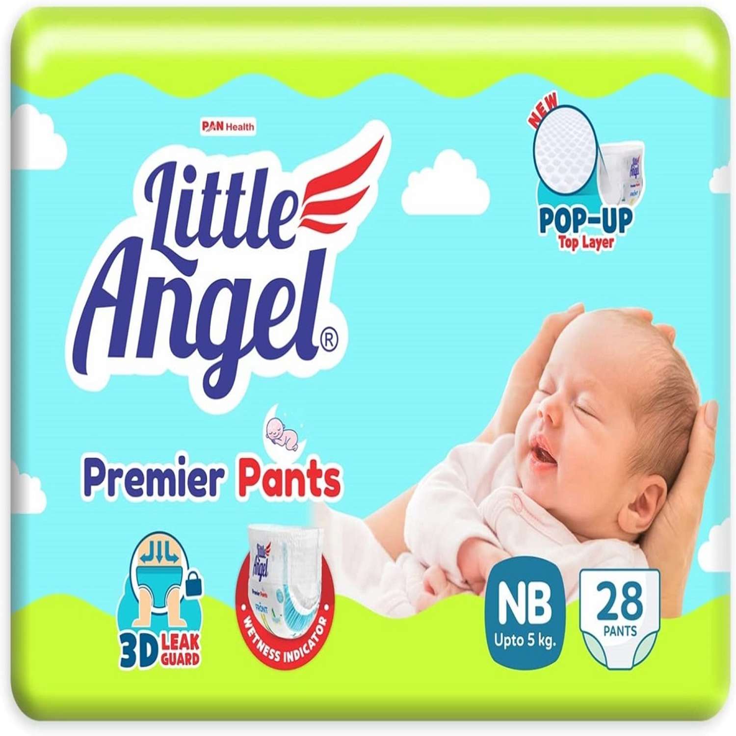 Подгузники-трусики Little Angel. Premier NB (0-3 кг) 28штук - фото 1