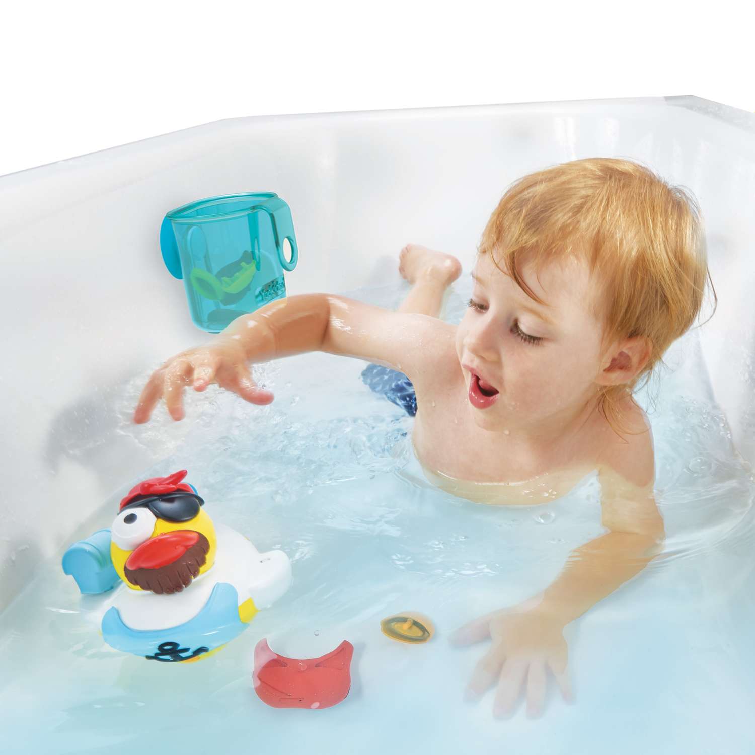 Игрушка для ванны Yookidoo Утка-пират с водометом и аксессуарами - фото 7
