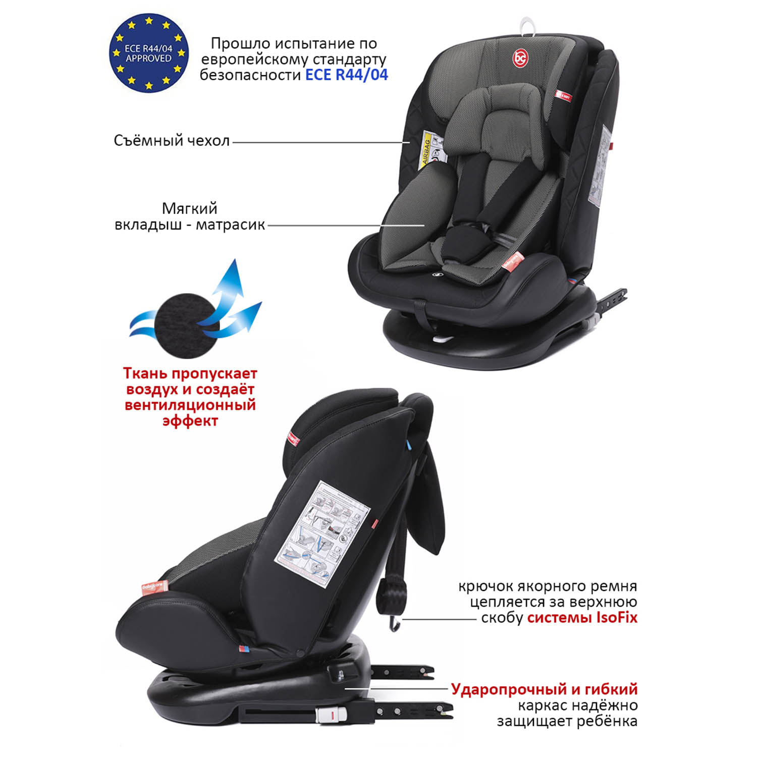 Автокресло BabyCare Shelter ISOFIX черный карбон - фото 2