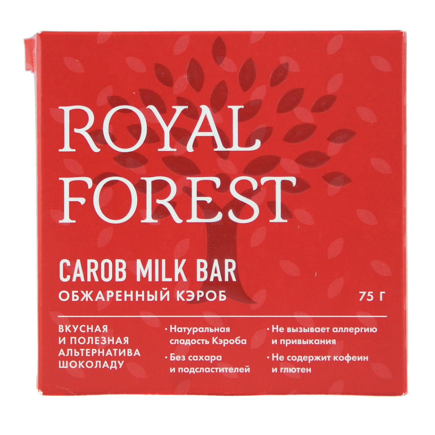 Плиточный шоколад ROYAL FOREST молочный из обжаренного кэроба 75 г - фото 1