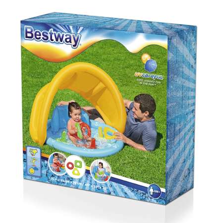 Бассейн надувной BESTWAY с навесом 115x89x76см 52568