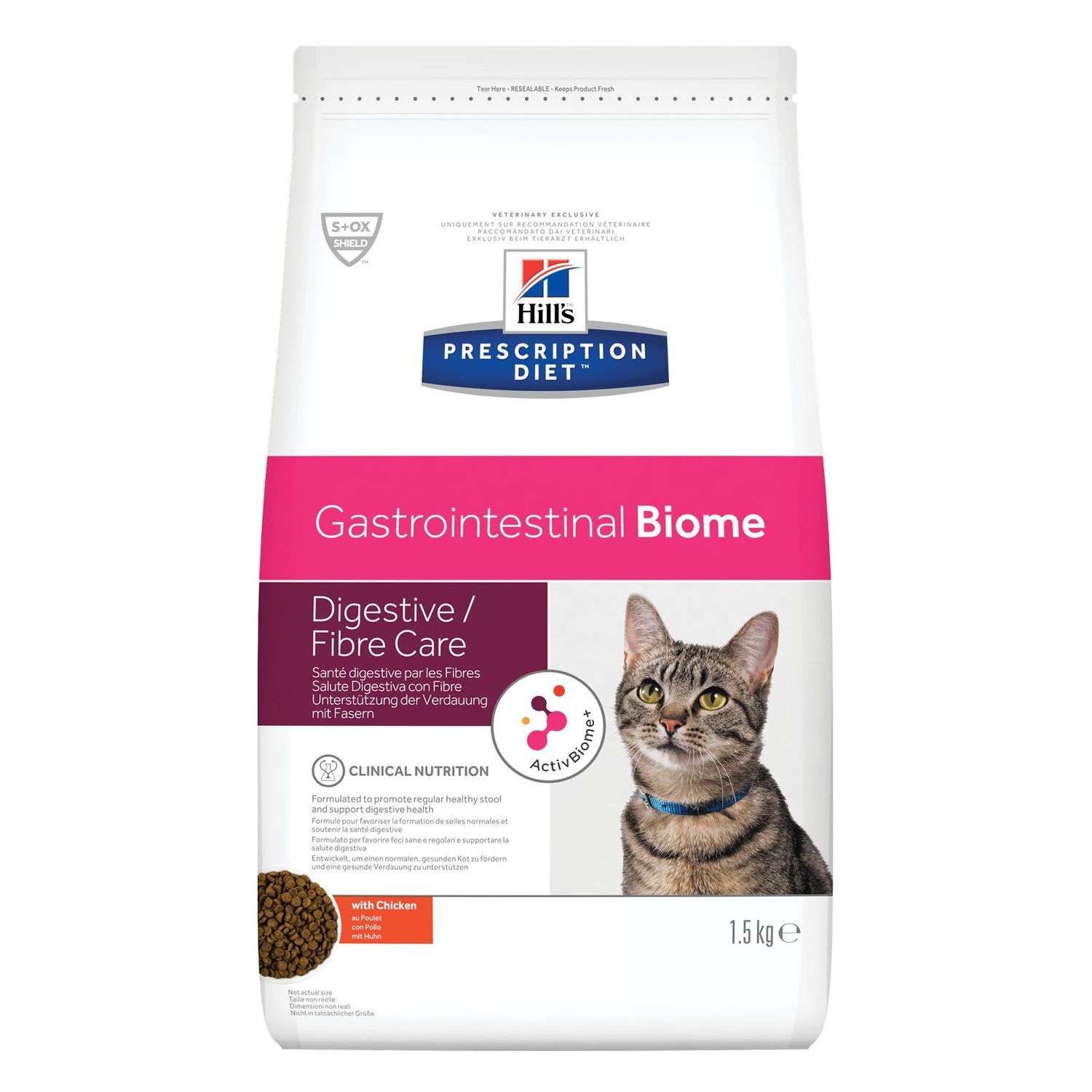 Корм для кошек HILLS 1,5кг Prescription Diet Gastrointestinal Biome c курицей - фото 1