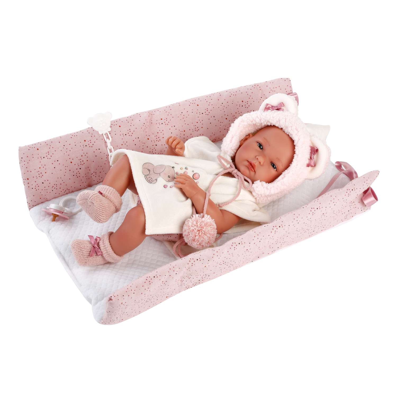 Кукла LLORENS младенец в розовом с одеяльцем 35 см L 63544 - фото 2