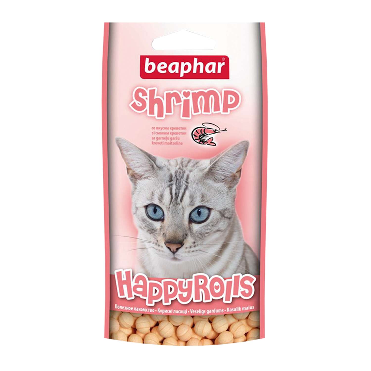 Рулеты для кошек Beaphar с креветками 80таблеток - фото 1