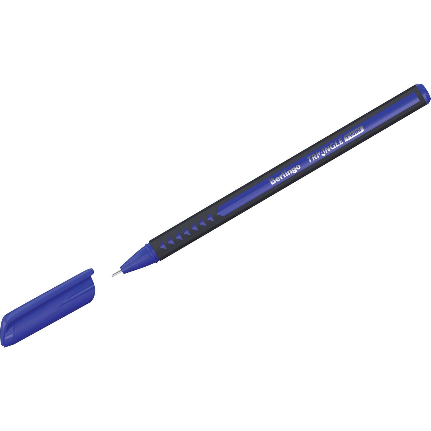 Ручка шариковая BERLINGO Triangle Twin Синий 0.7мм CBp_07283 - фото 1