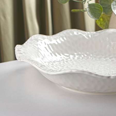 Тарелка Sima-Land керамическая обеденная «Воздушность» 1 1 л d=28 см цвет белый