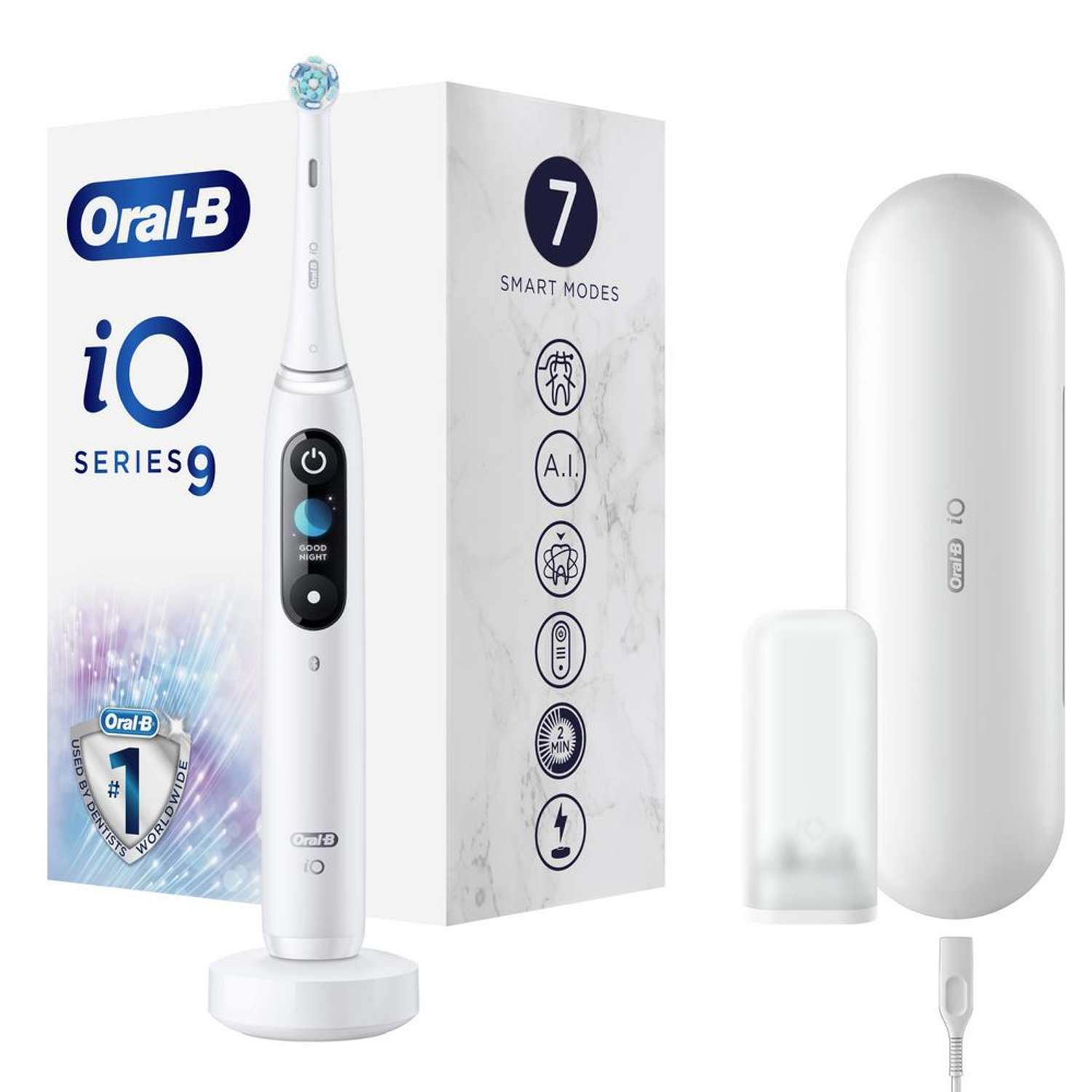 Электрическая зубная щетка ORAL-B iO 9 White Alabaster - фото 1