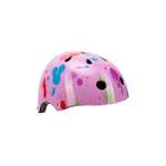 Шлем защитный SXRide YXHEM06 розовый с рисунком граффити размер S 47-53 см