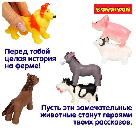 Игровой набор Bondibon фигурки животных Ферма 6 шт