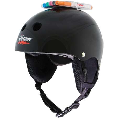 Шлем защитный WIPEOUT зимний с фломастерами Black. Размер L 8+ - Черный