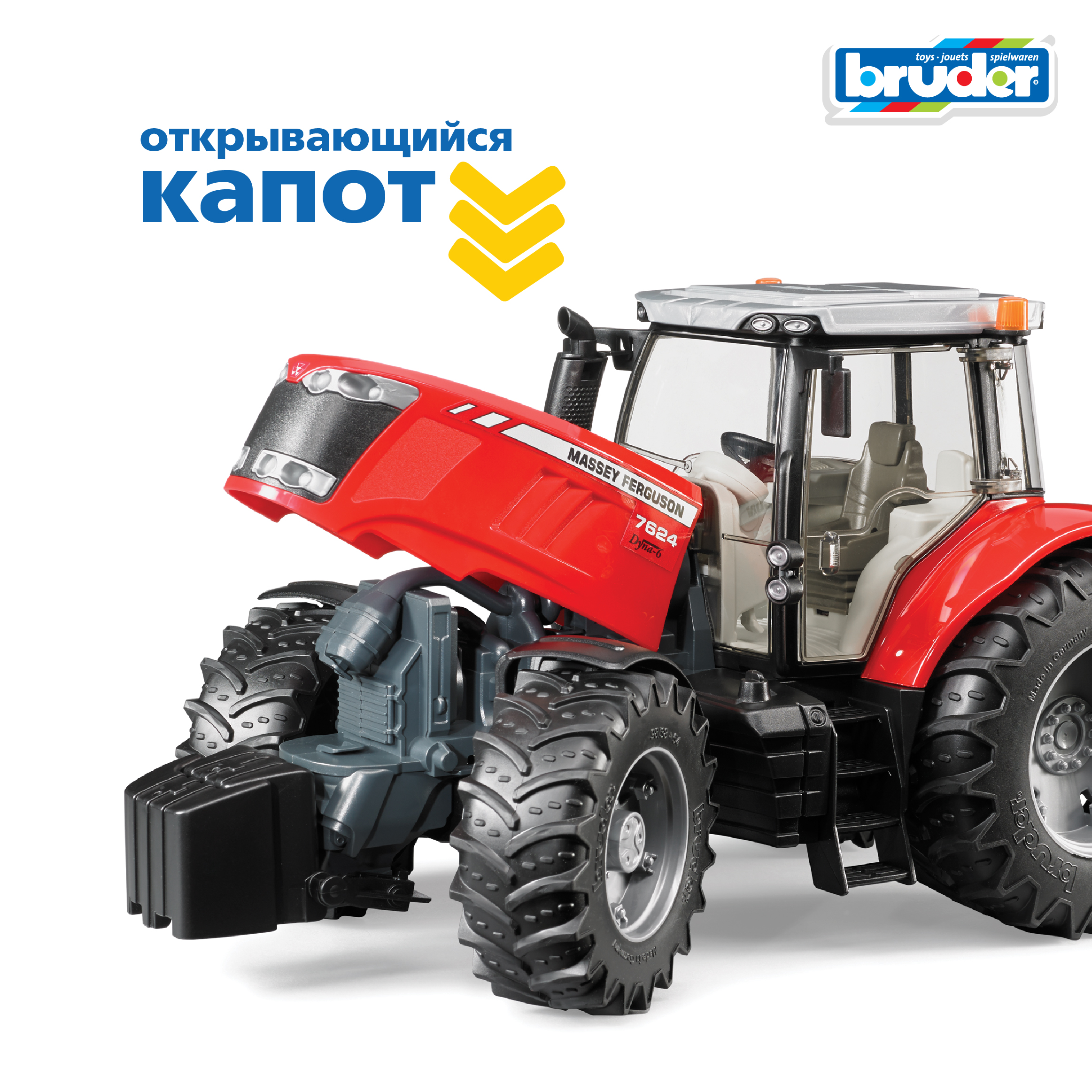 Трактор Bruder Massey Ferguson 1:16 03-046 - фото 4