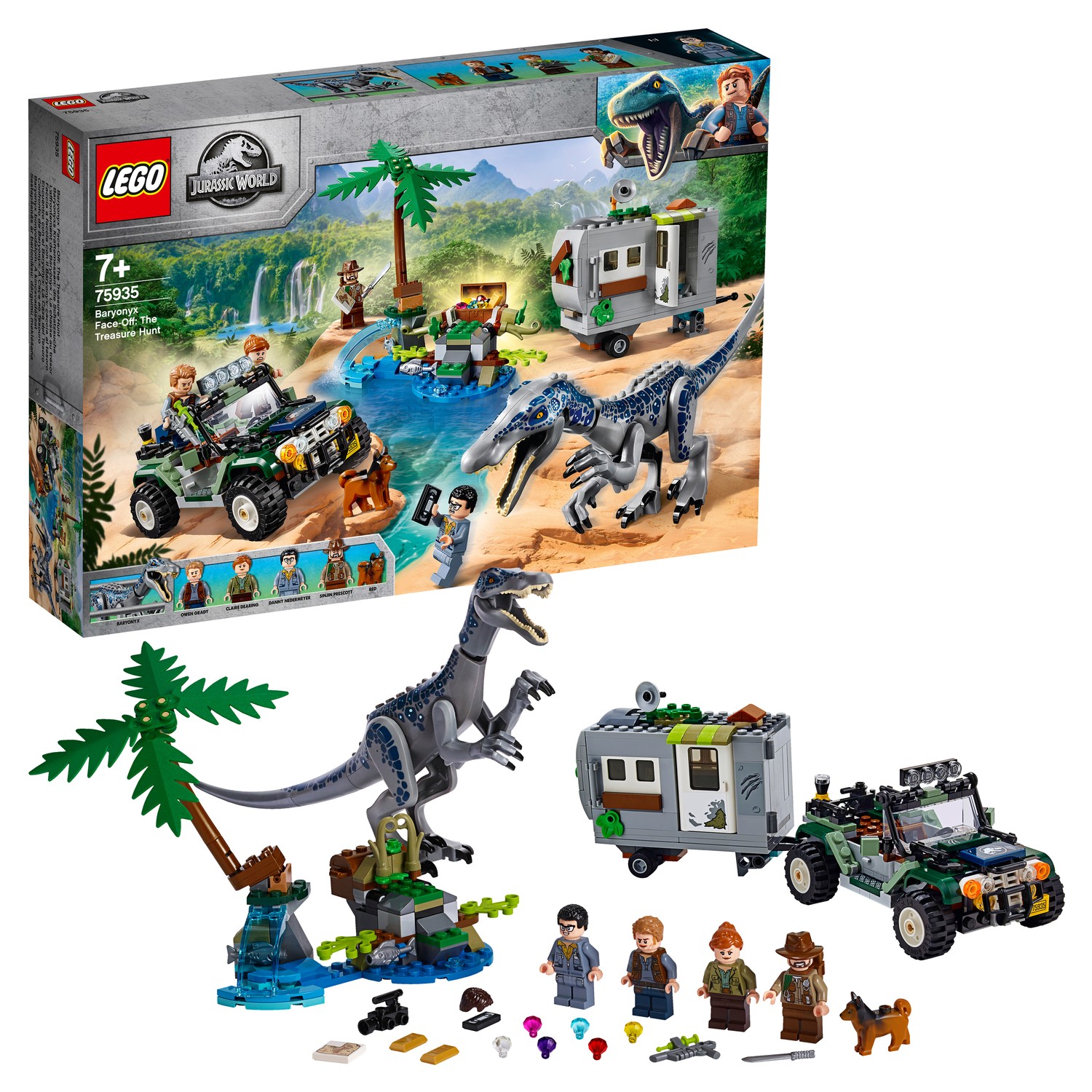 Конструктор LEGO Jurassic World Поединок с бариониксом Охота за сокровищами  75935