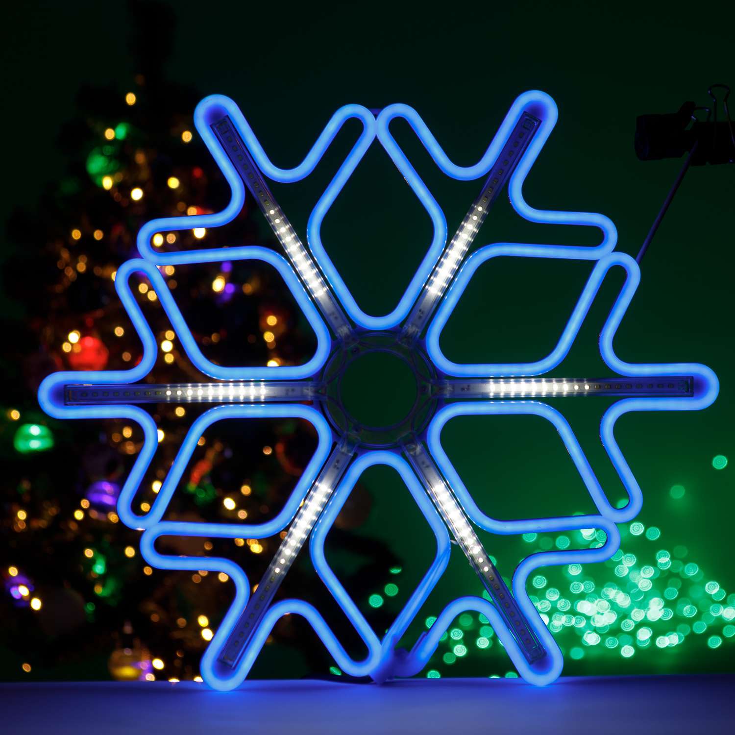 Фигура светодиодная BABY STYLE Снежинка синий 60 см - фото 1