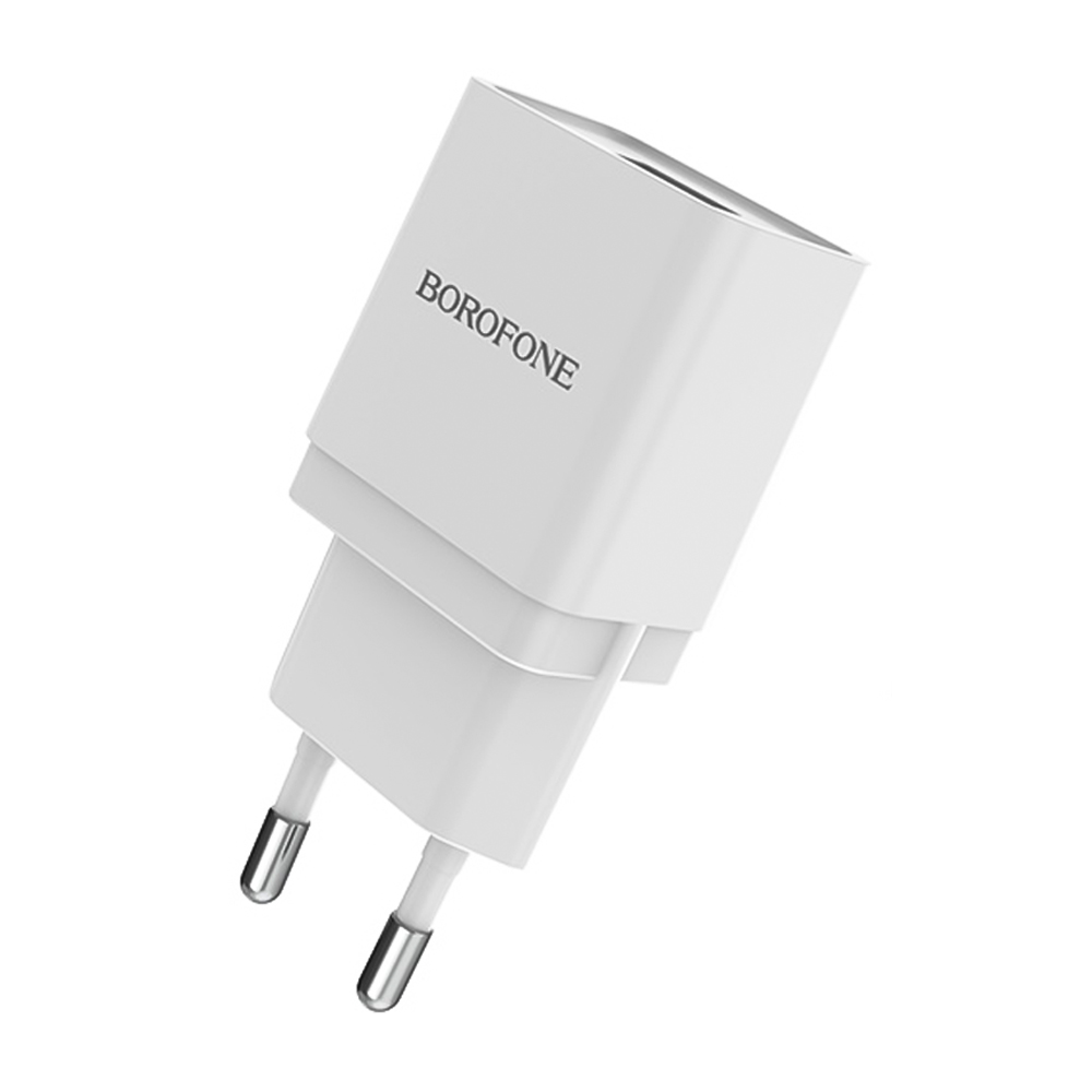 Сетевое зарядное устройство Borofone BA19A Nimble 1USB 1A белый (00667) - фото 1