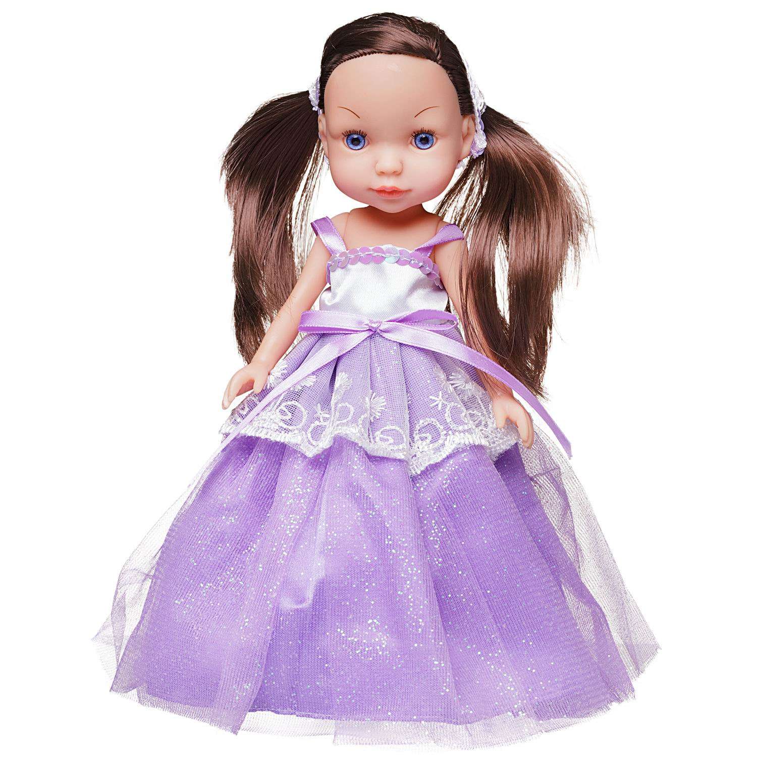 Кукла Sweet girl Junfa В фиолетовом мерцающем платье с кружевами WJ-34098 - фото 1