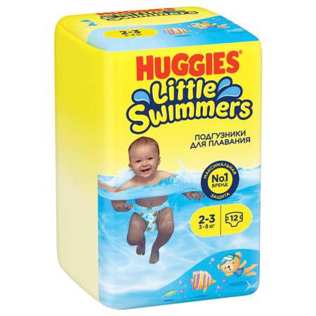 Подгузники для плавания Huggies Little Swimmers 2-3 3-8кг 12шт