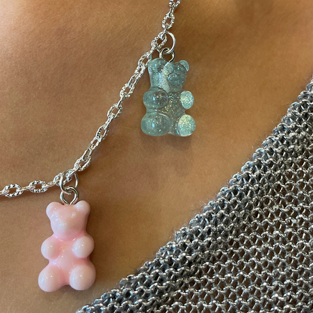 Цепочка на шею с подвеской Леди Бант колье чокер ожерелье бижутерия украшение для девочек с мармеладными мишками Тедди