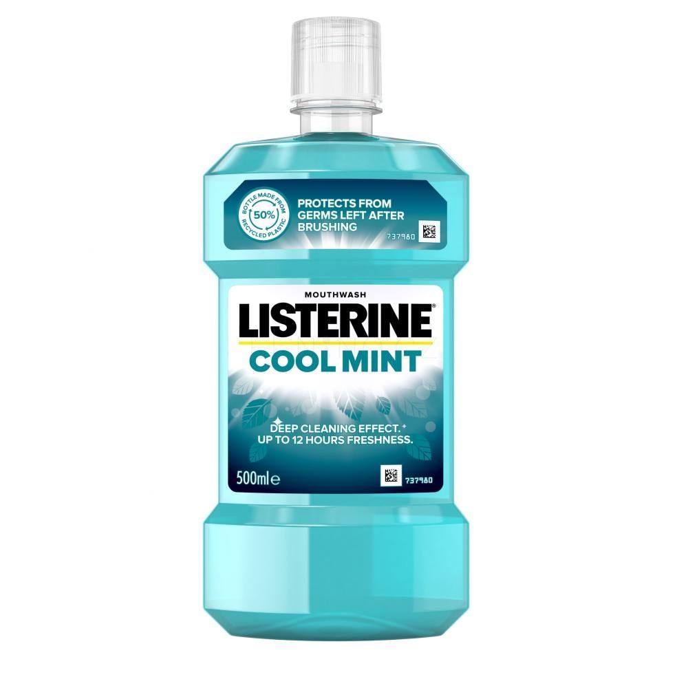 Ополаскиватель для полости рта LISTERINE COOL MINT Свежая Мята 500 мл - фото 1