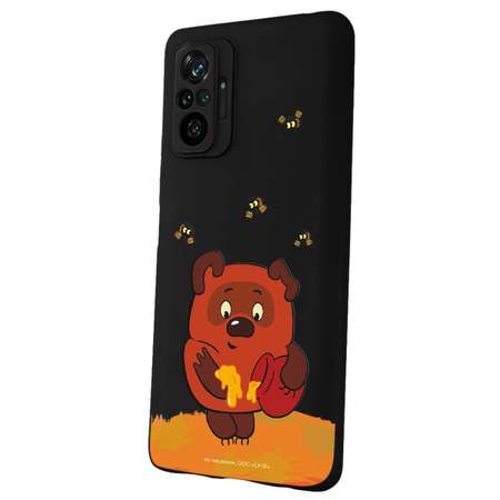 Силиконовый чехол Mcover для смартфона Xiaomi Redmi Note 10 Pro Союзмультфильм Медвежонок и мед