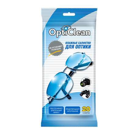 Влажные салфетки Opti Clean для оптики 20 шт