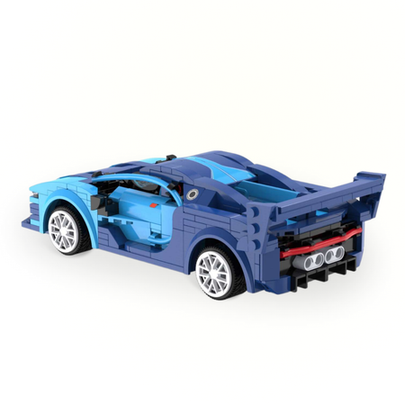 Конструктор машинка 2 в 1 CaDa спортивный гоночный автомобиль на радиоуправлении голубой 325 деталей совместим с Лего