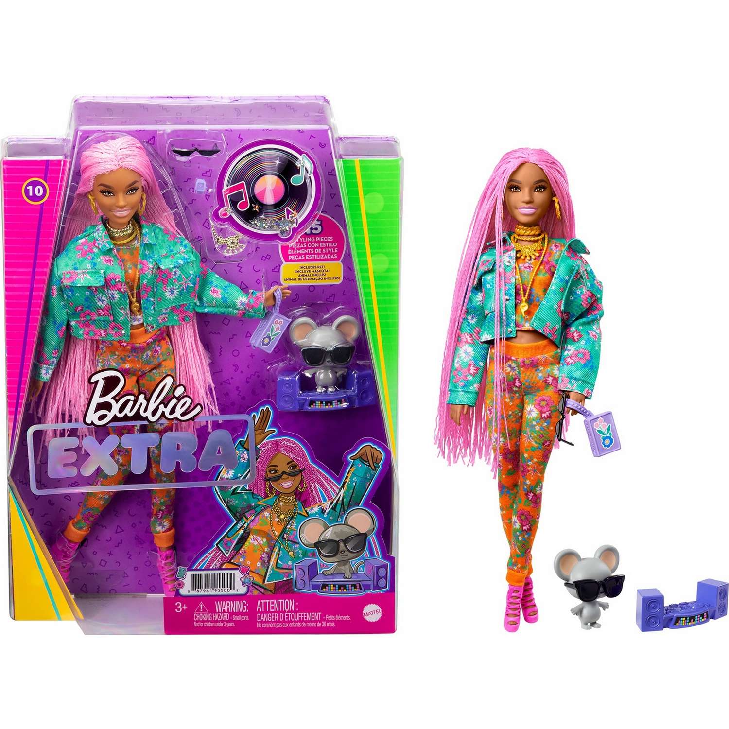 Кукла Barbie Экстра с розовыми косичками GXF09 GXF09 - фото 10