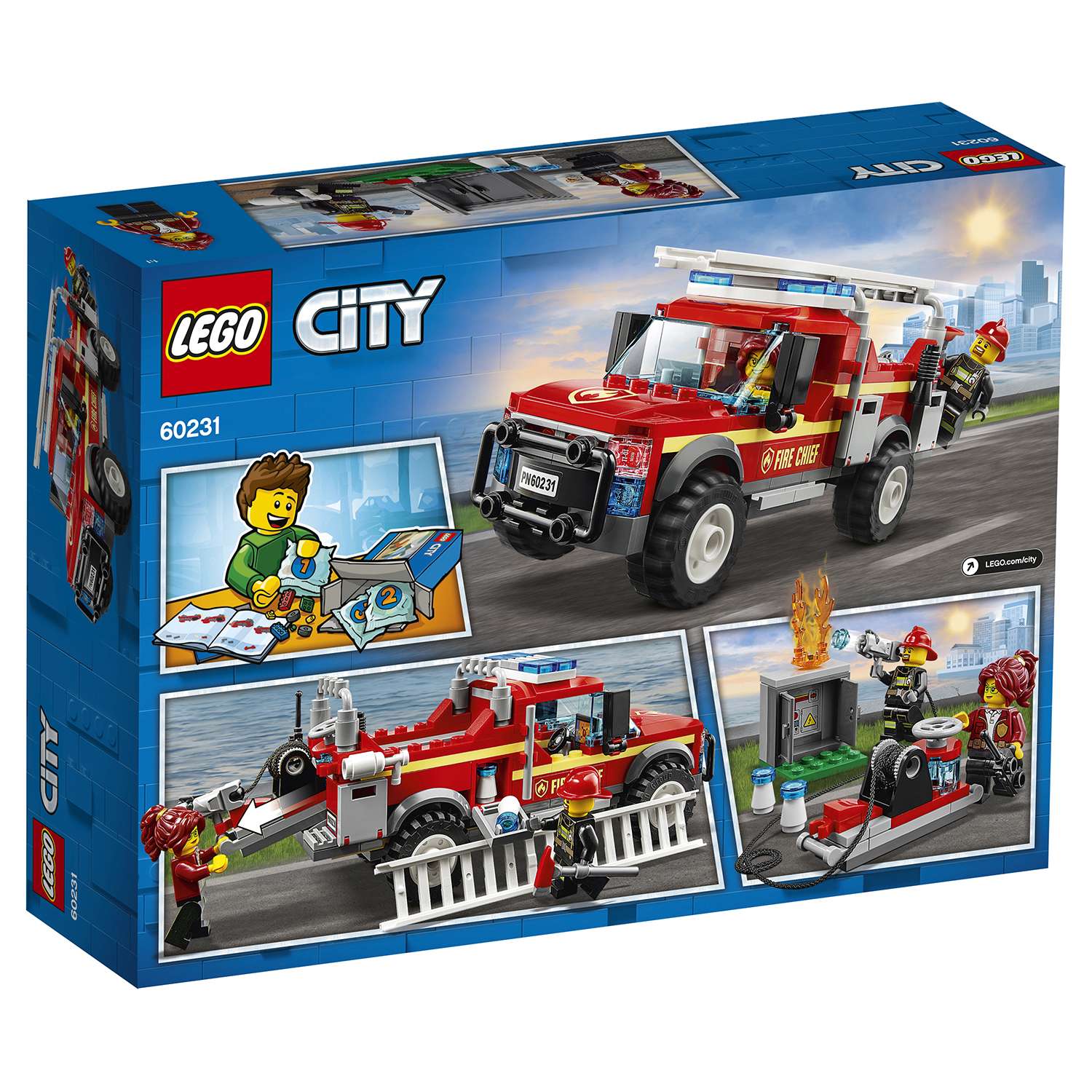 Конструктор LEGO City Town Грузовик начальника пожарной охраны 60231 - фото 3