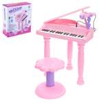 Пианино Sima-Land Розовая мечта с микрофоном и стульчиком