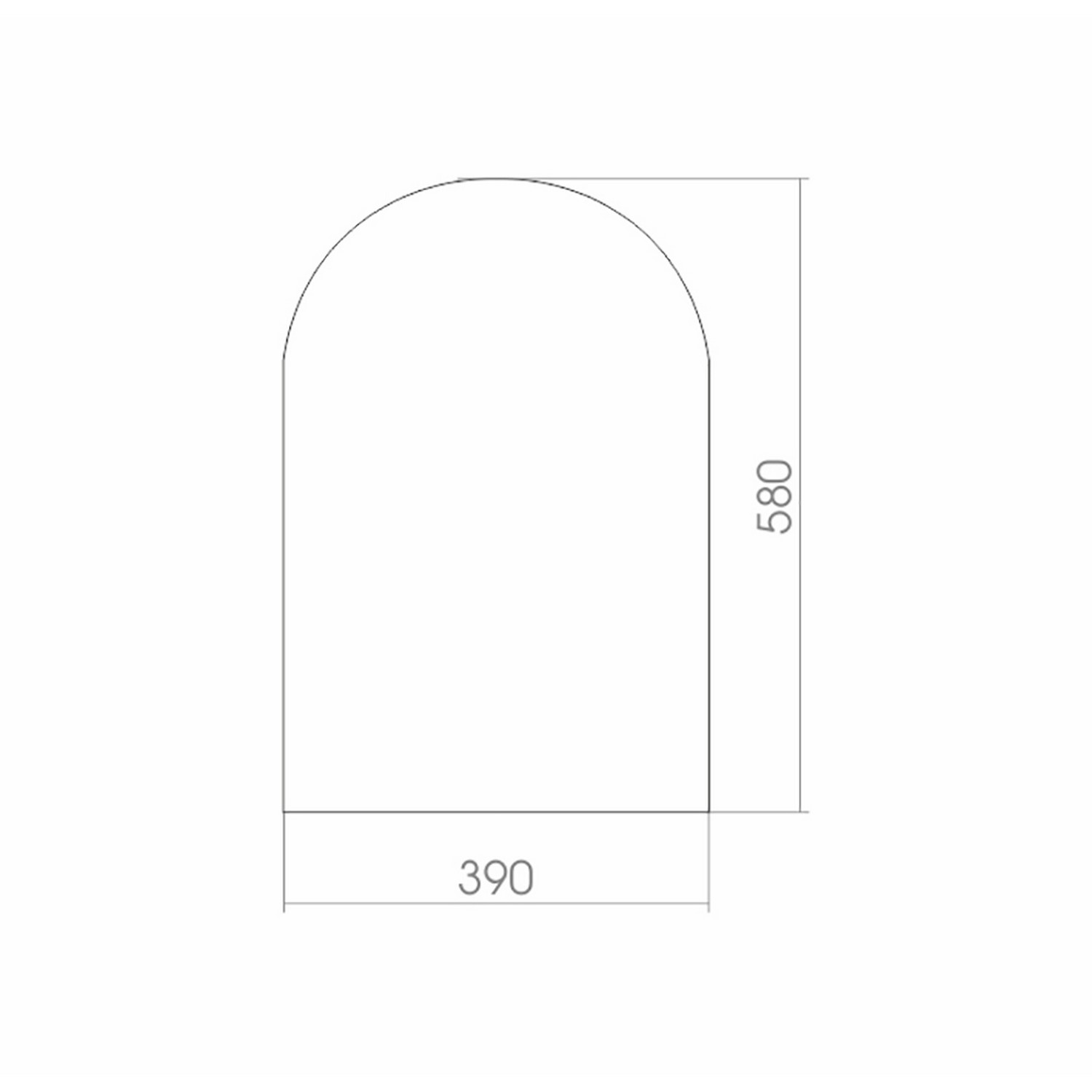 Зеркало настенное Mixline Арка 390х580 мм влагостойкое - фото 2
